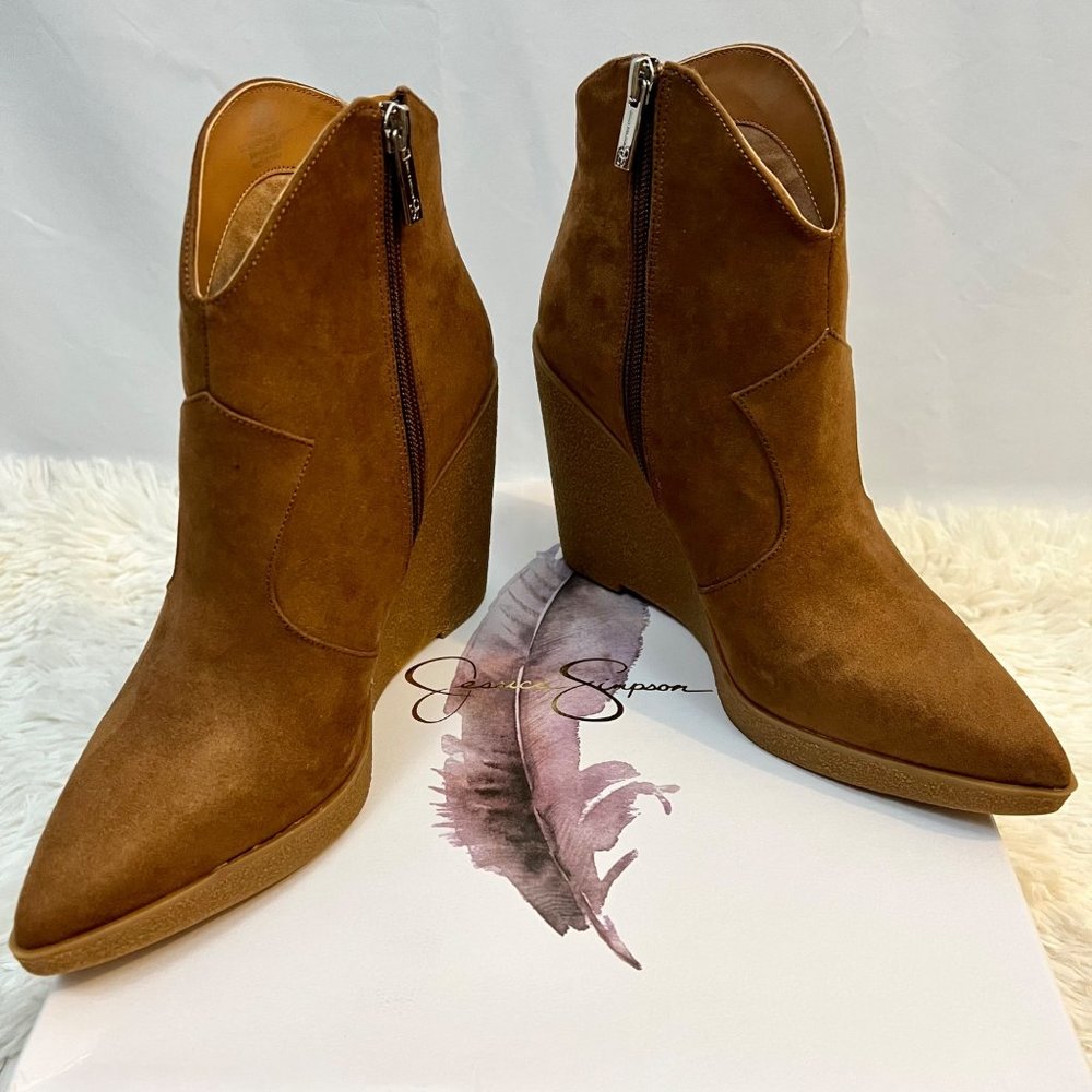 Jessica Simpson Crais Bootie Wedge Size 8 Brown NEW! - Picture 5 of 16